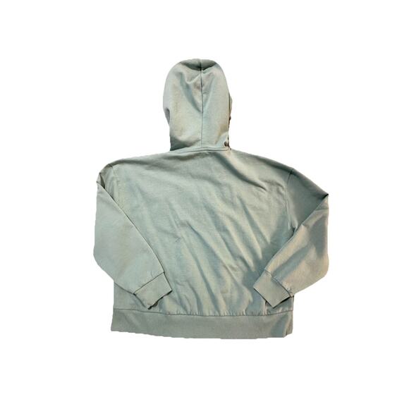 Rebellious One Finding Balance Zodiac Crop Hoodie Sage Green Women’s Medium - Picture 2 of 7